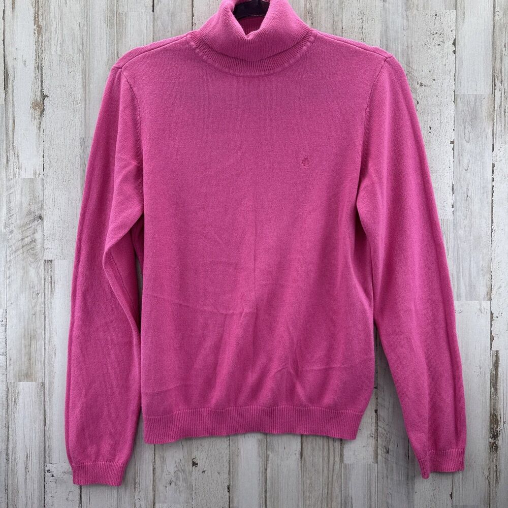 Lauren Ralph Lauren Women’s Pink Silk Cashmere Turtleneck Sweater Sz L Soft Cozy